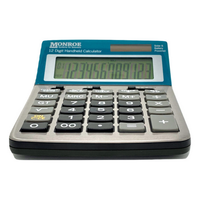 Monroe Handheld 12-Digit Calculator With Check And Correct Functionality