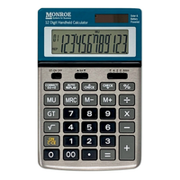 Monroe Handheld 12-Digit Calculator With Check And Correct Functionality