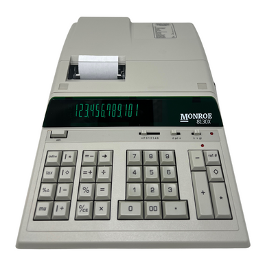 Monroe 8130X 12-Digit Basic Function Heavy Duty Accounting Printing Calculator