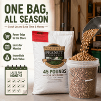 Wakefield Virginia Peanuts 45 lb bulk shelled peanuts for wildlife feeding with long lasting storage value