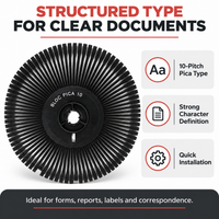 Bloc Pica 10 printwheel with 10-pitch Pica type, strong character definition and quick-installation features