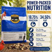 Wakefield high-energy bird seed with 18.75 percent protein and 34.50 percent fat in a 10 lb bag