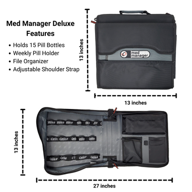 Med Manager Deluxe Medicine Organizer and Pill Case