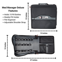 Med Manager Deluxe Medicine Organizer and Pill Case