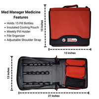Med Manager Medicine Supply Organizer with Insulin Cooler