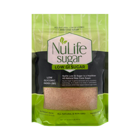 NuLife Low GI Sugar, 1 Pound Bag, All-Natural Low Glycemic Raw Sugar Cane