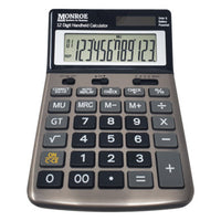 Monroe Handheld 12-Digit Calculator With Check And Correct Functionality