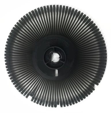 Front view of a Nakajima and Swintec Toronto 10 printwheel with its name printed on the center hub