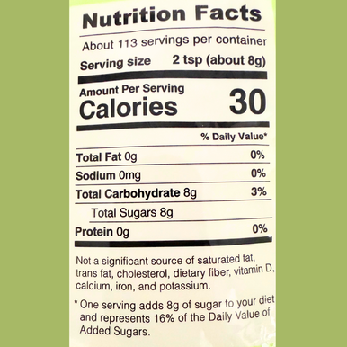 NuLife Low GI Sugar, 2 Pound Bag, All-Natural Low Glycemic Raw Sugar Cane