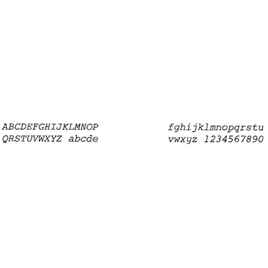 IBM Courier Italic 12 Printwheel by Rarotype