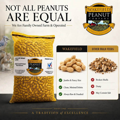 Wakefield Virginia Peanuts in-shell animal peanuts from a family farm with quality sorting and large nuts