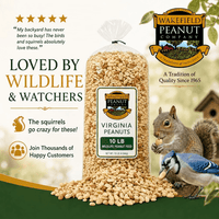 Wakefield Virginia Peanuts 10 lb bag loved by squirrels, blue jays, birds, and backyard wildlife watchers
