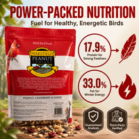 Wakefield high-protein bird seed with 17.9 percent protein and 33 percent fat for dietary energy