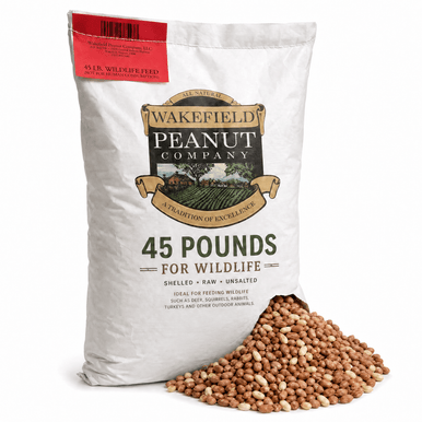 Wakefield Virginia Peanuts 45 lb bag of shelled raw unsalted peanuts for backyard wildlife feeding