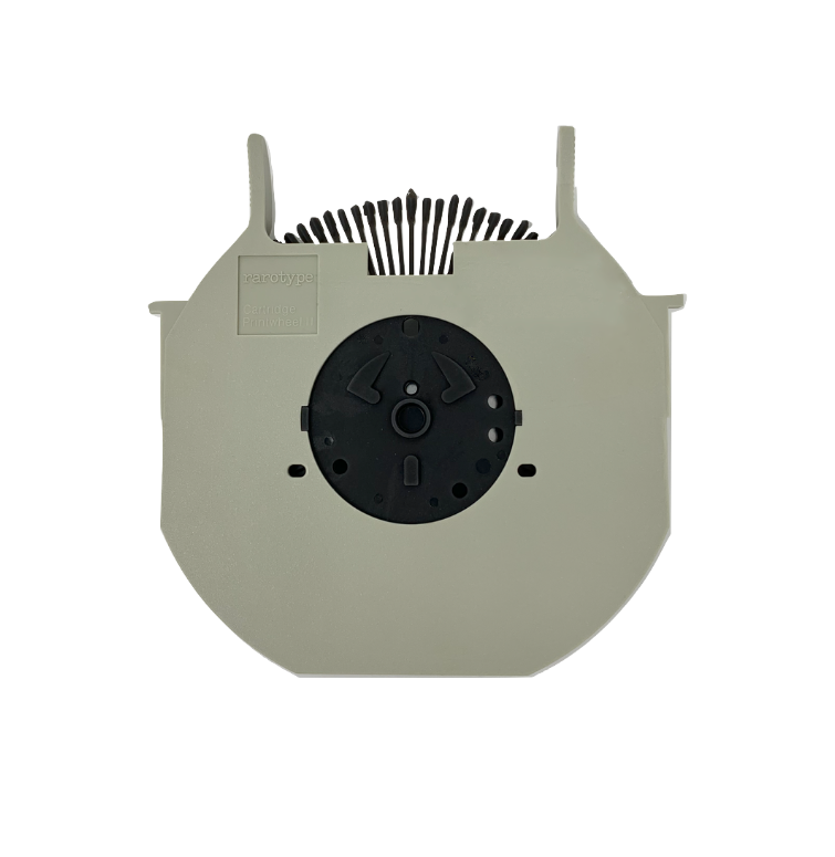 Rarotype IBM Letter Gothic 12 Cartridge Printwheel II compatible printwheel front view